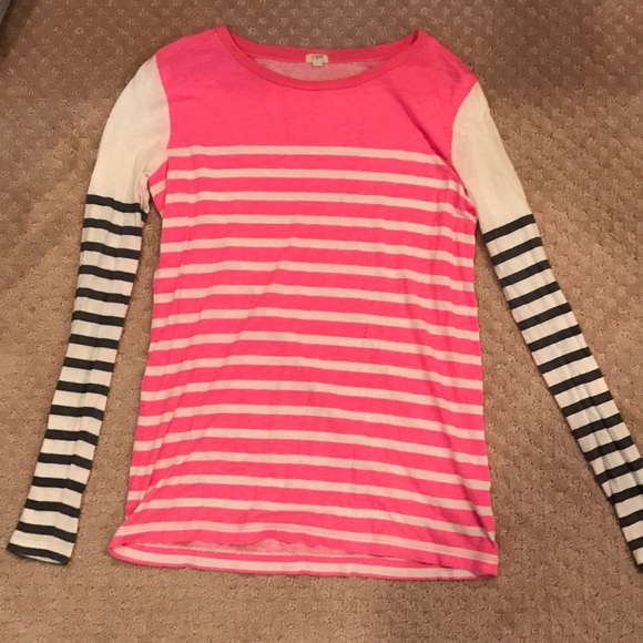 JCrew Striped Long Sleeve Tee - Picture 1 of 1